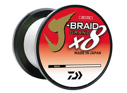 Daiwa J-Braid x8 Braided Line  80lb - 3000yd Spool - White
