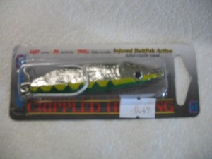 LUHR.JENSEN CRIPPLED HERRING 2CRIP HRNG CHRM/NEON GRN STR